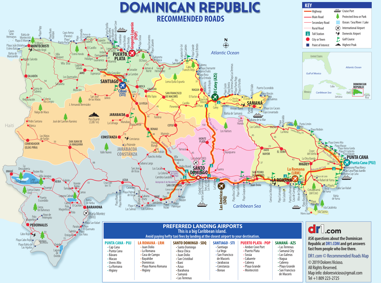 DR1.com Map of Dominican Republic